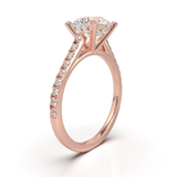 Montura Pavé 0.01 Catedral Oro Rosa