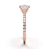 Montura Pavé 0.01 Catedral Oro Rosa