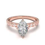 Montura Pavé 0.03 Oro Rosa