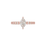 Montura Pavé 0.03 Oro Rosa