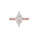Montura Pavé 0.03 Oro Rosa
