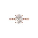 Montura Pavé 0.03 Oro Rosa