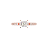Montura Pavé 0.03 Oro Rosa
