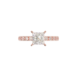 Montura Pavé 0.03 Oro Rosa