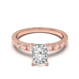 Montura Pavé 0.03 Oro Rosa