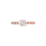 Montura Pavé 0.03 Oro Rosa
