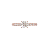 Rose Gold Half Round Pavé Frame