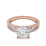 Rose Gold Half Round Pavé Frame