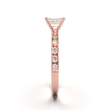 Rose Gold Half Round Pavé Frame