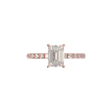 Rose Gold Half Round Pavé Frame