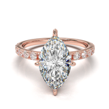 Rose Gold Half Round Pavé Frame