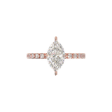 Rose Gold Half Round Pavé Frame