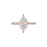 Rose Gold Half Round Pavé Frame