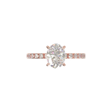 Rose Gold Half Round Pavé Frame
