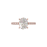 Rose Gold Half Round Pavé Frame