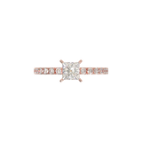 Rose Gold Half Round Pavé Frame