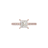 Rose Gold Half Round Pavé Frame