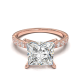 Rose Gold Half Round Pavé Frame