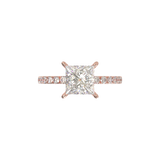 Rose Gold Half Round Pavé Frame