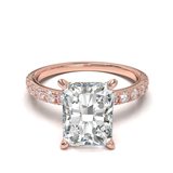 Rose Gold Half Round Pavé Frame