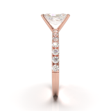 Rose Gold Half Round Pavé Frame