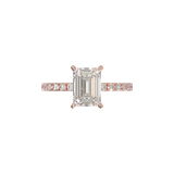 Rose Gold Half Round Pavé Frame