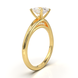 Montura Pavé Escondido en Catedral Oro Amarillo