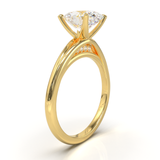 Montura Pavé Escondido en Catedral Oro Amarillo