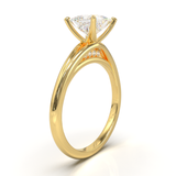 Montura Pavé Escondido en Catedral Oro Amarillo