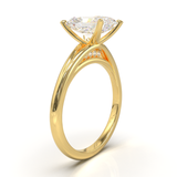 Montura Pavé Escondido en Catedral Oro Amarillo