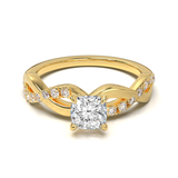Rose Gold Half Round Pavé Frame