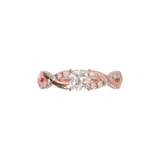 Montura Pavé Trenzado 0.01 Oro Rosa