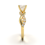 Rose Gold Half Round Pavé Frame