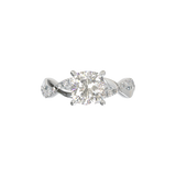 Montura Pavé Trenzado 0.01 Oro Blanco