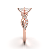 Montura Pavé Trenzado 0.01 Oro Rosa