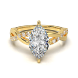 Rose Gold Half Round Pavé Frame