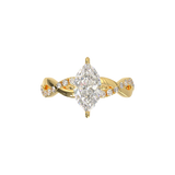 Rose Gold Half Round Pavé Frame