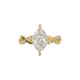 Rose Gold Half Round Pavé Frame