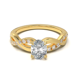Rose Gold Half Round Pavé Frame