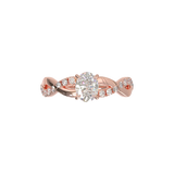 Montura Pavé Trenzado 0.01 Oro Rosa
