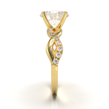 Rose Gold Half Round Pavé Frame