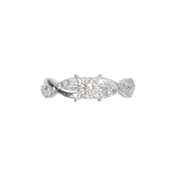 Montura Pavé Trenzado 0.01 Oro Blanco