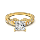 Rose Gold Half Round Pavé Frame