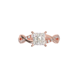 Montura Pavé Trenzado 0.01 Oro Rosa