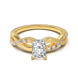 Rose Gold Half Round Pavé Frame