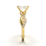 Rose Gold Half Round Pavé Frame