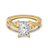 Rose Gold Half Round Pavé Frame