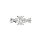 Montura Pavé Trenzado 0.01 Oro Blanco