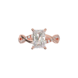 Montura Pavé Trenzado 0.01 Oro Rosa