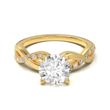 Rose Gold Half Round Pavé Frame